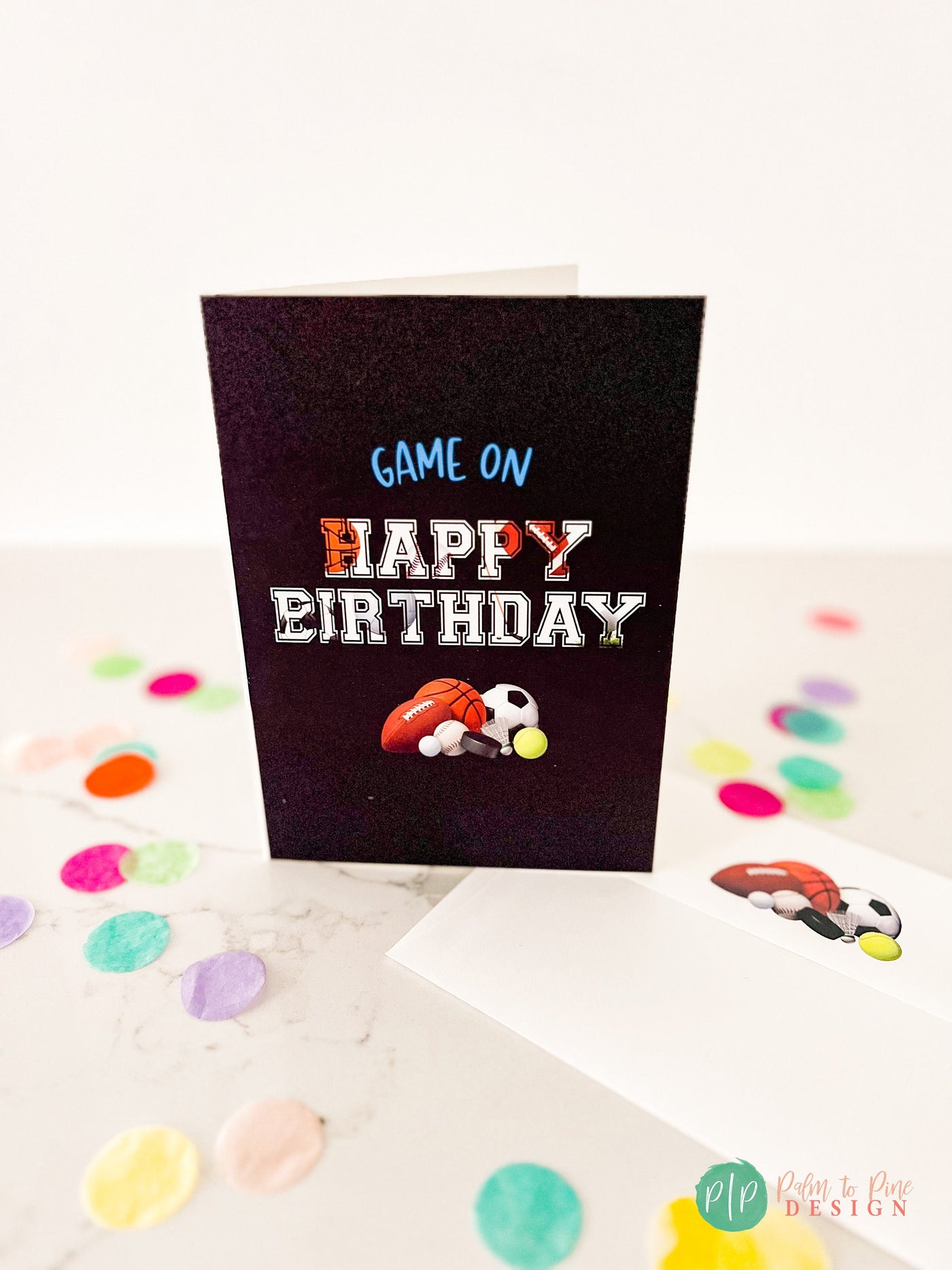 Happy birthday Card, Sports Birthday Card, Kids Birthday Greeting Card, Kids birthday personalized card, Boys birthday card, 5x7 Folded Card
