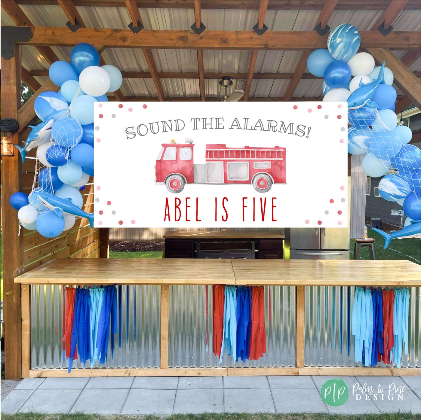 Firetruck birthday, Fire truck Birthday Banner, Firefighter Party Decor, Fire Fighter birthday Banner, Firefighter decor, firetruck banner