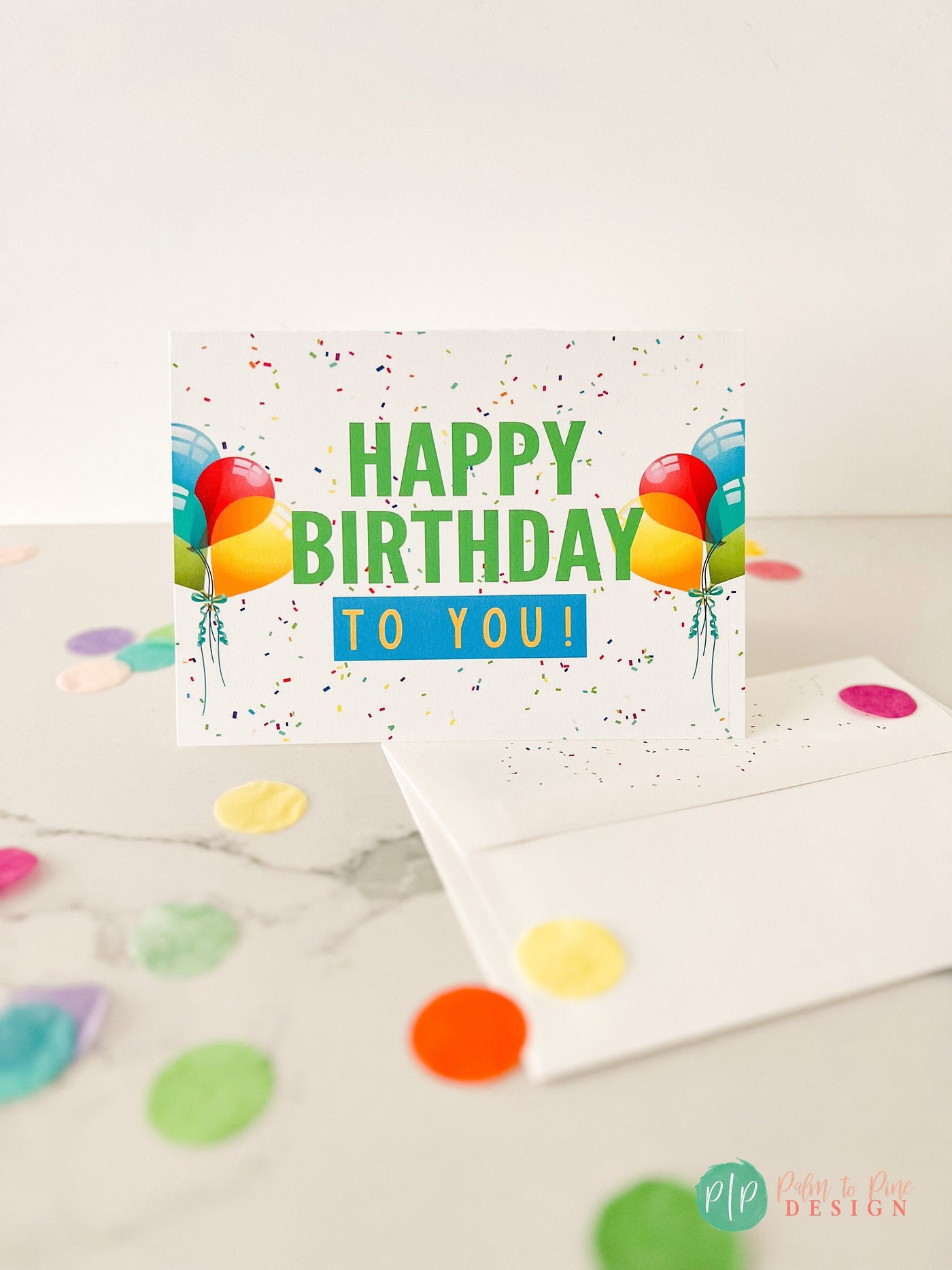 Adult Birthday Greeting Card, Birthday Card for Adult, Happy birthday Card, Custom birthday card for women & men, Balloon birthday card, 5x7