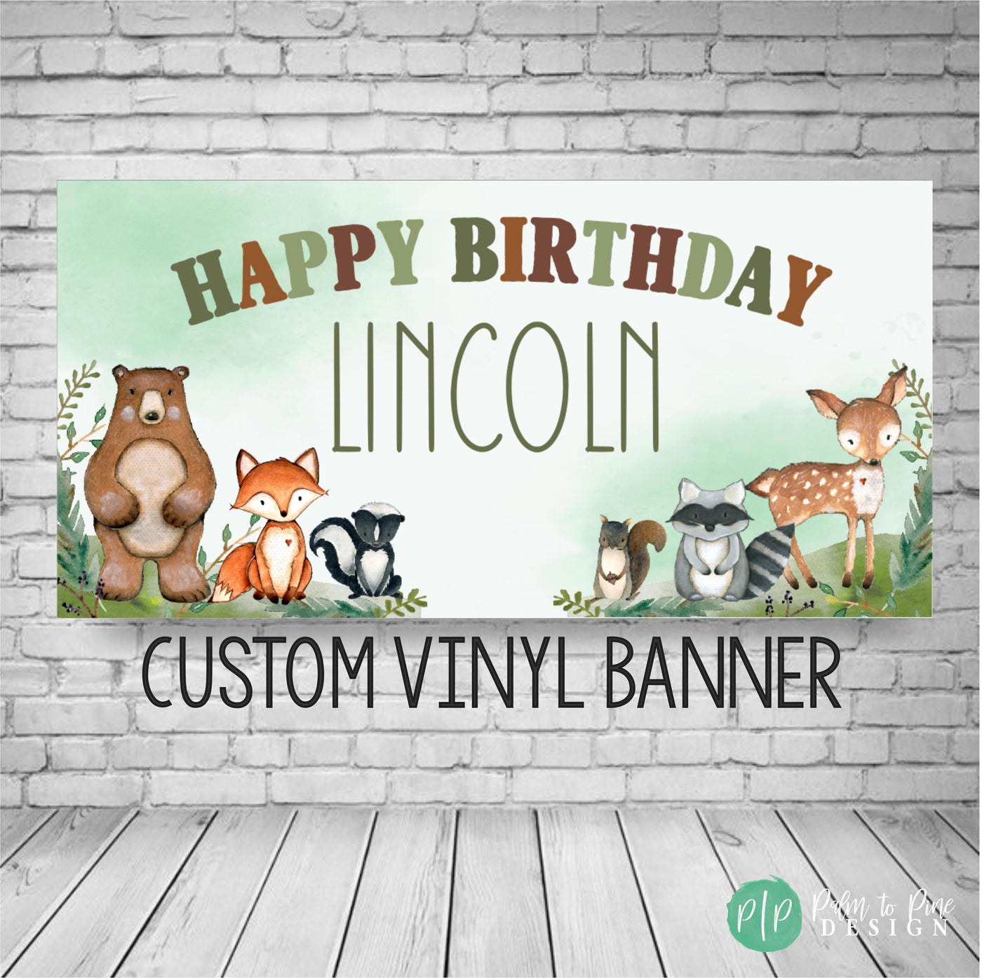 Woodland Birthday Decorations, Woodland Birthday Banner, Woodland Birthday Banner, Woodland Creatures Banner, Woodland Animal Banner