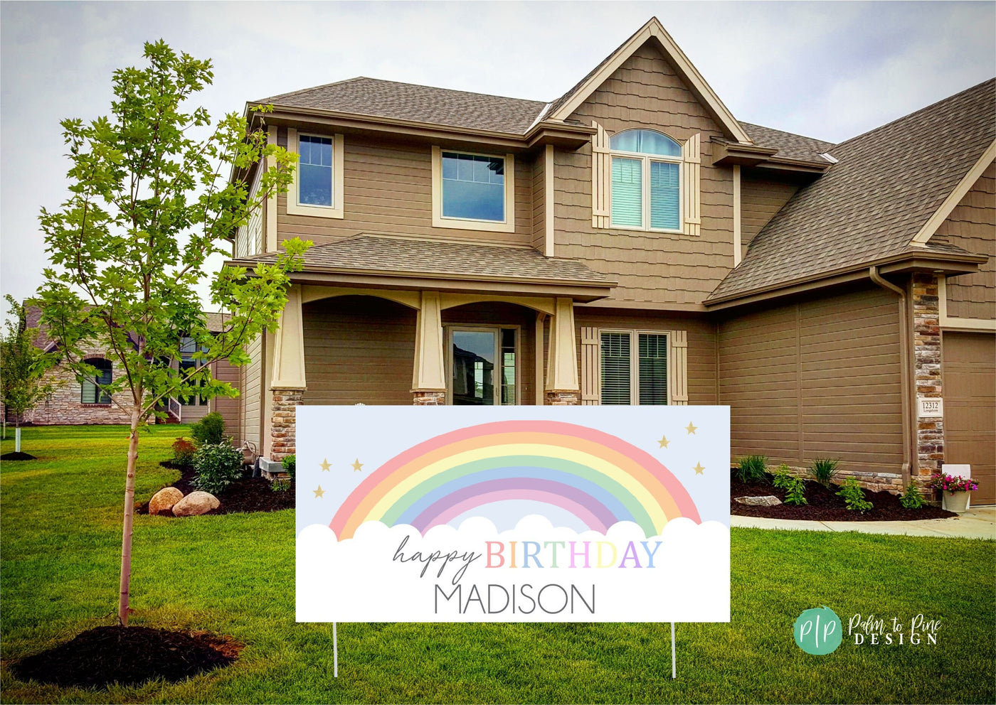 Girls Rainbow Birthday Banner, Rainbow Birthday Party, Cloud Nine Birthday Backdrop, Rainbow banner, Rainbow Party Decoration, Cloud 9 Party