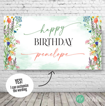 Bridal Shower Banner, Love Blooms Wild Sign, Bride to Be Banner, Wildflower Bridal Shower, Spring Bridal Shower, Bridal Shower Floral Sign