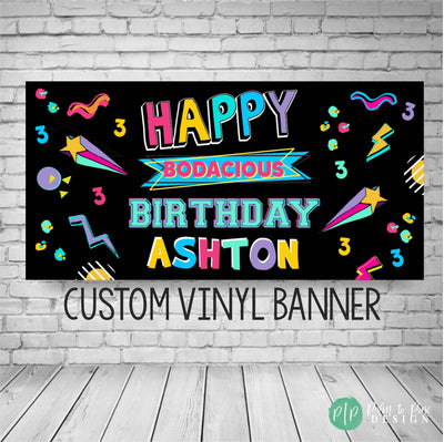 Neon Birthday Banner, Retro Birthday Backdrop, 90's Neon Banner, Neon 90's Party Decorations, Retro Birthday Decorations, Retro Party Banner