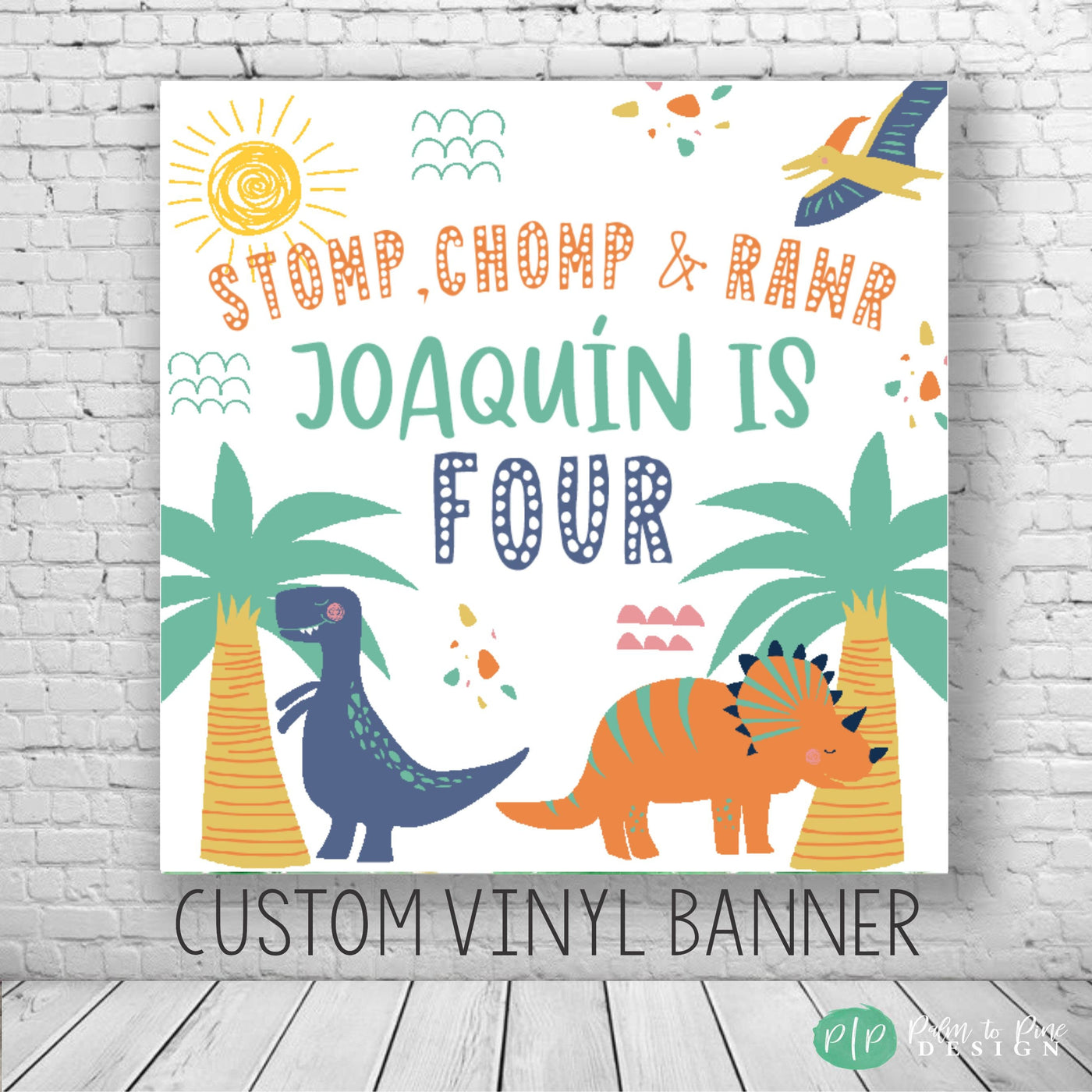 Dinosaur Birthday Banner – Palm to Pine Design dinosaur-birthday-banner-palm-to-pine-design
