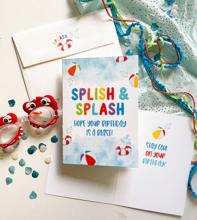 Splish Splash Pool Birthday Card
