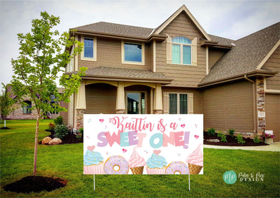 Sweet One Banner, Ice Cream Birthday Party, Donut Birthday, Girls Birthday Backdrop, First Birthday Party, Two Sweet Birthday Party Decor