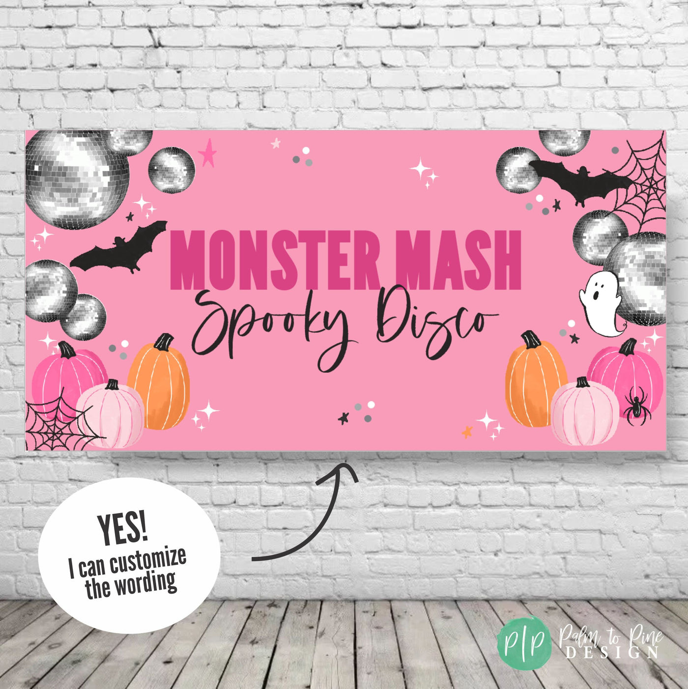 Disco Halloween Party Banner, Halloween Birthday Banner, Monster Mash Halloween Disco, Groovy Disco Halloween Decorations, Halloween Party