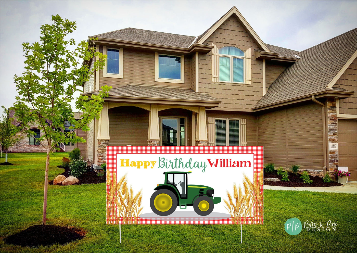 Tractor Birthday Banner, Personalized Tractor Party Decor, Farm Birthday, Tractor Party Birthday Decor, Tractor Banner, Custom Farm Banner