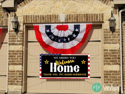 US Military Welcome Home Banner, Personalized Military Welcome Home Sign, Soldier Homecoming Party Decor, Military Welcome Home Decorations