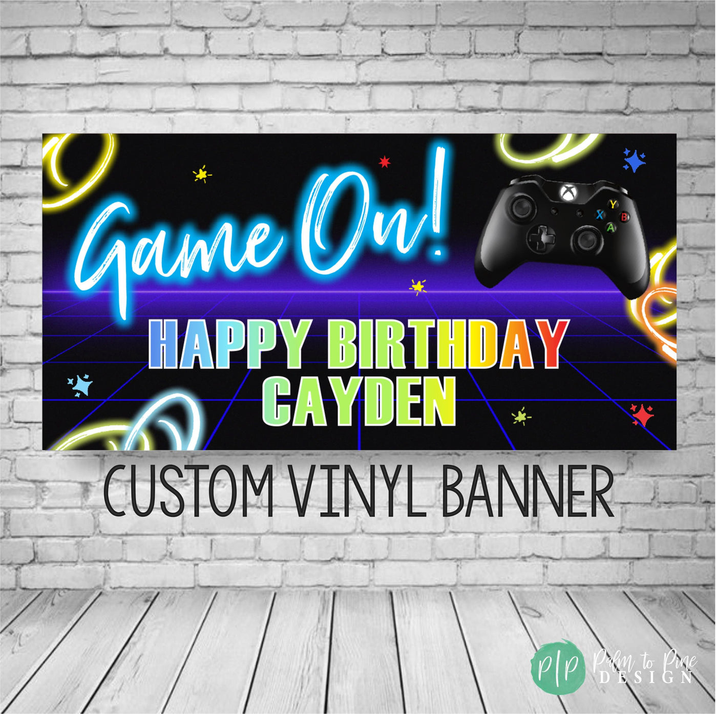 video game birthday banner