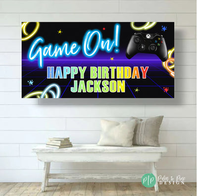 custom video game birthday sign