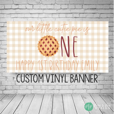 cutie pie birthday banner