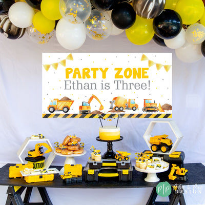 Construction Party Banner, Construction Party Decor, Construction Birthday Banner, Construction Birthday Party, Personalized Banner Boy