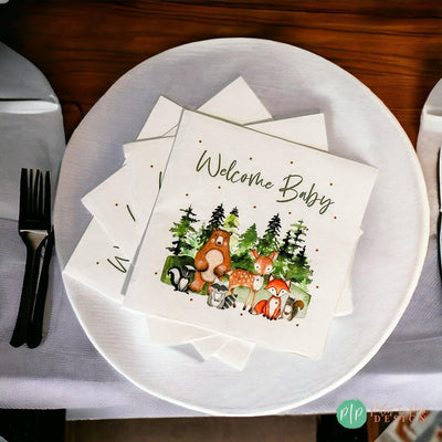 Custom Woodland Party Tabletop Decorations