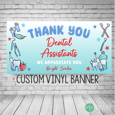 Dental Staff Appreciation Banner, Dental Appreciation Week Decor, Dental Hygienist Week Sign, Dental Assistant Appreciation Thank You Sign
