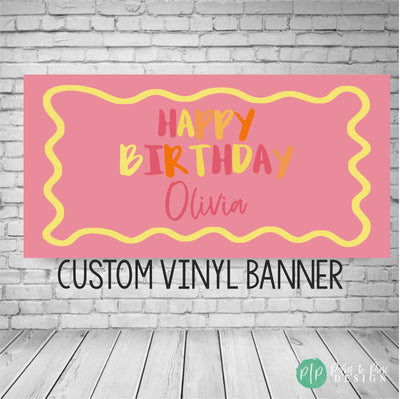 girls birthday banner