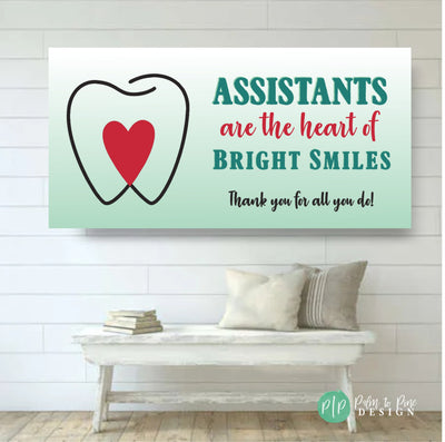 Dental Assistant Appreciation Thank You Sign, Dental Staff Appreciation Banner, Dental Appreciation Week Decor, Dental Hygienist Week Sign