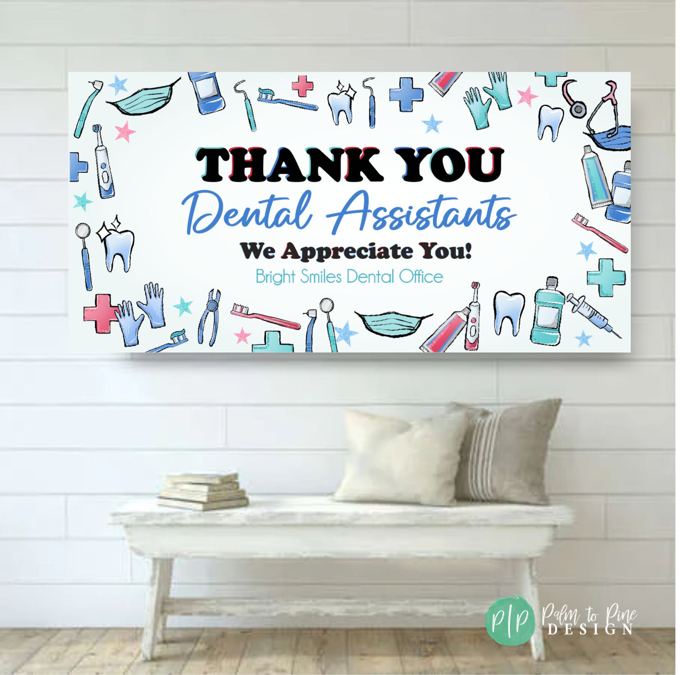 Dental Staff Appreciation Banner, Dental Assistant Appreciation Thank You Sign, Personalized Dental Appreciation Week, Dental Hygienist Week