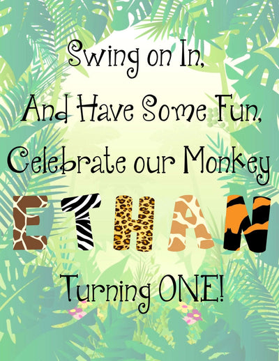 Jungle Birthday Decor, Safari Birthday Party Sign, Jungle Birthday Sign, First Birthday, Jungle Party Decor, Safari Theme Birthday Decor