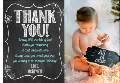 Winter ONEderland Thank You Card