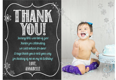 Winter ONEderland Thank You Card