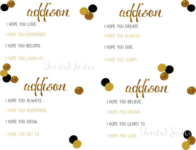 Birthday Wish Cards, Birthday Questions, Black & Gold Glitter, Birthday Party Wishes, Baby Shower Advice Card, Black and Gold Birthday Decor