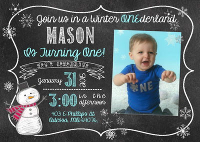 Winter ONEderland Thank You Card
