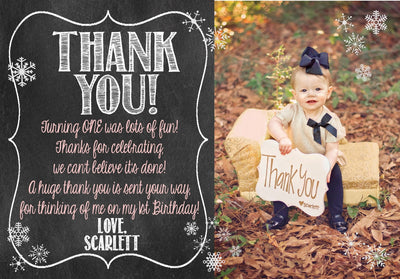 Winter ONEderland Thank You Card