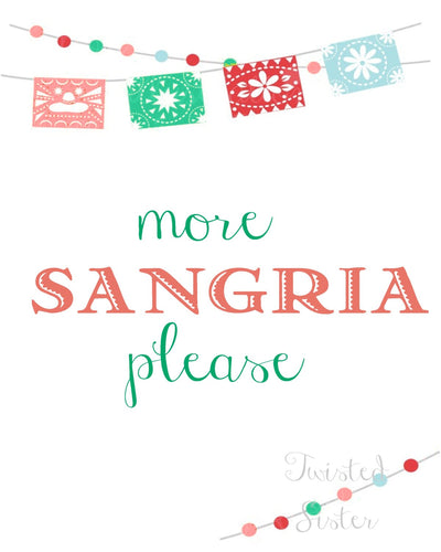 Margarita Bar Sign, More Margaritas Please, Fiesta Bridal Shower, Sangria Bar Sign, Bridal Shower Decor, Fiesta Bridal Shower Decorations