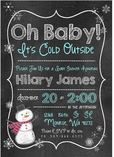 Oh Baby It's Cold Outside Baby Shower Invite