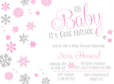 Oh Baby It's Cold Outside Baby Shower Invite