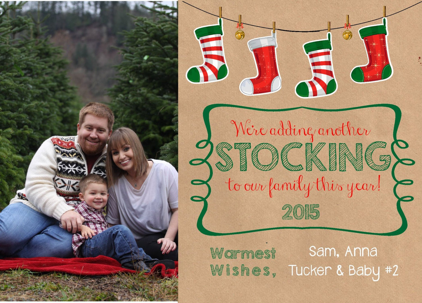 Baby Announcement Christmas Card