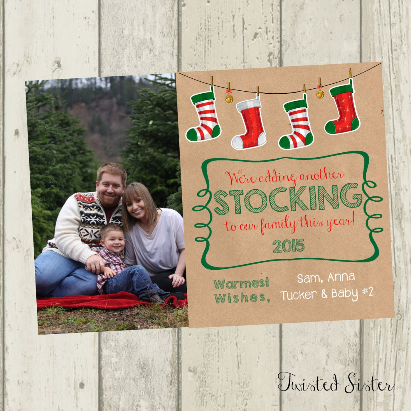 Baby Announcement Christmas Card