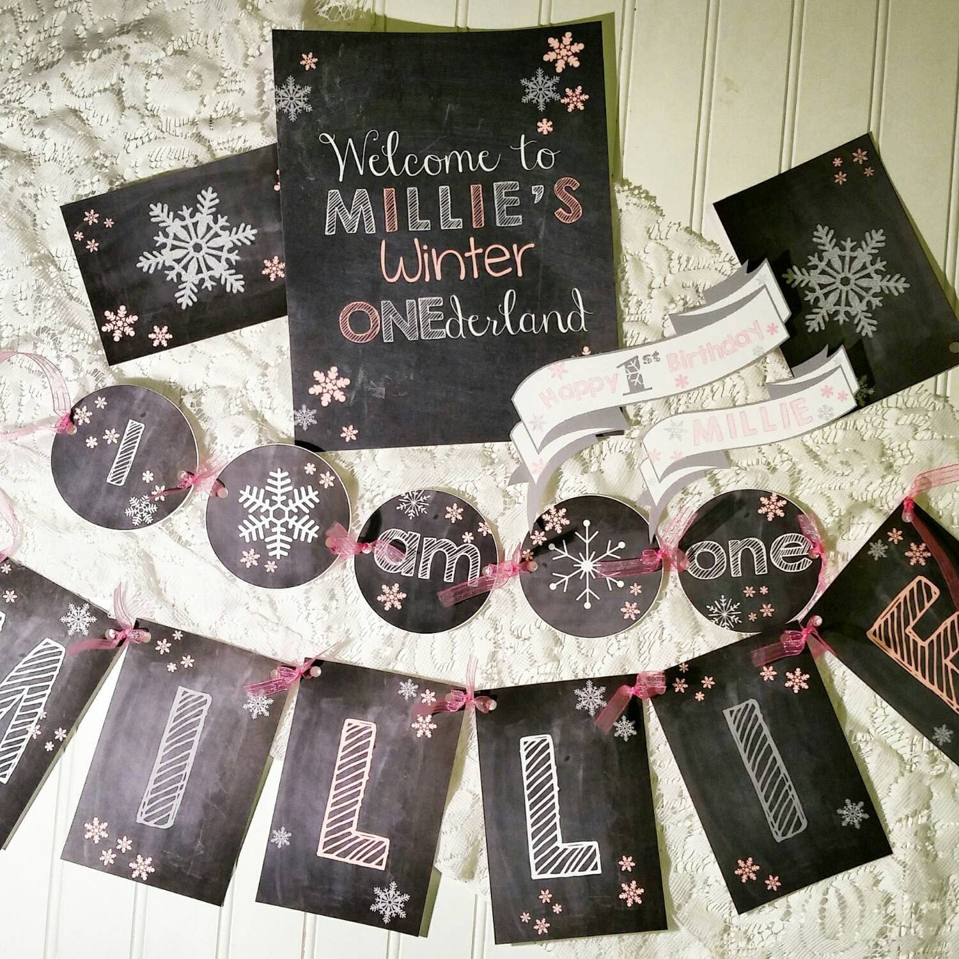 Winter ONEderland Birthday Invite