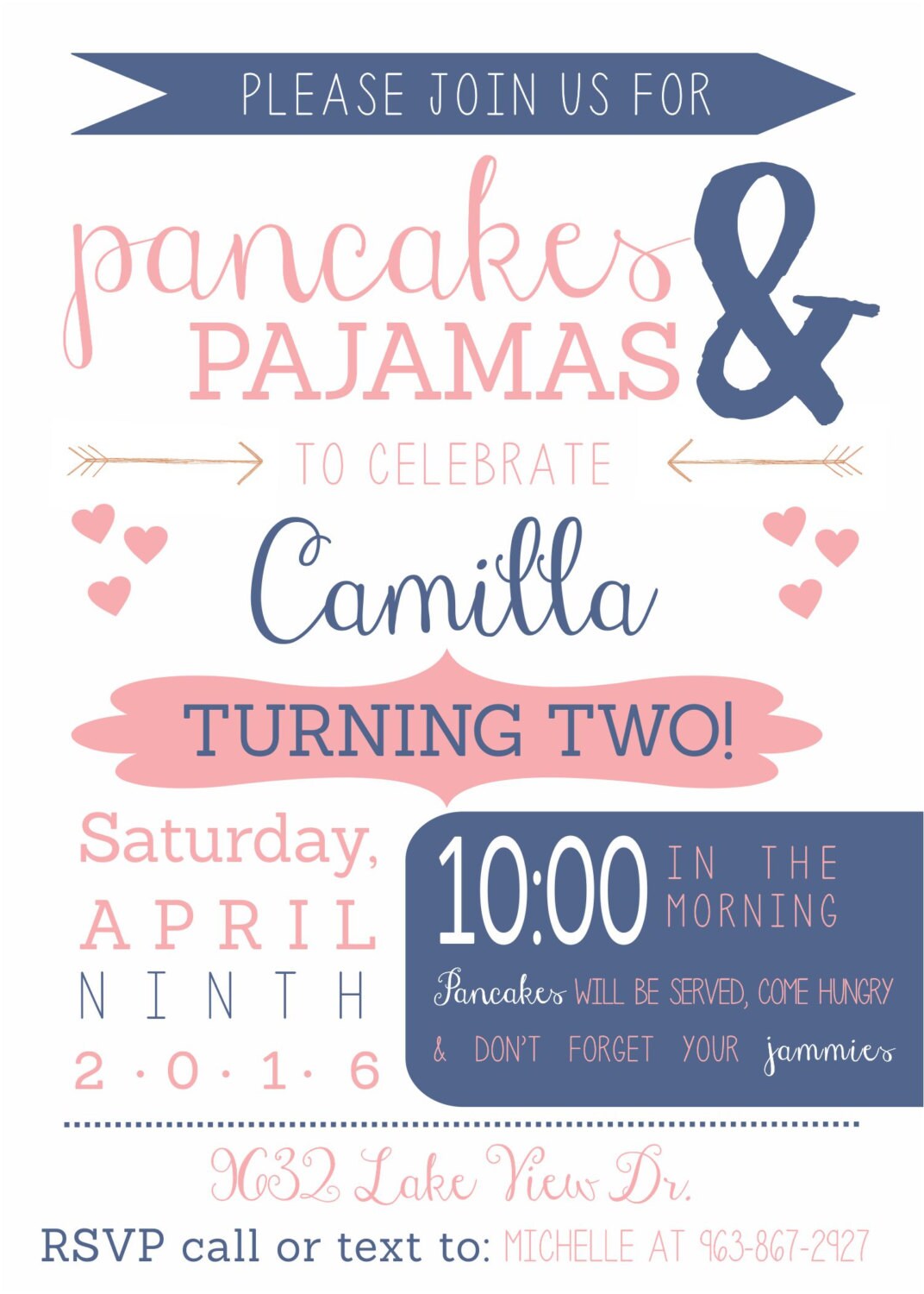 Pancakes and Pajamas Birthday Invitation, Pajamas & Pancakes Birthday Invite, Pancakes and PJ's Birthday, Birthday Invitation, Pajamas Bday