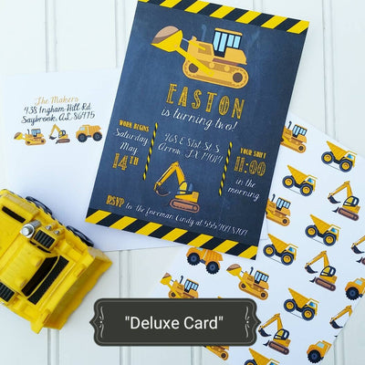 Construction Birthday Invite, Construction Birthday Invitation, Construction Birthday Party, Chalkboard, Construction Invite, Bulldozer